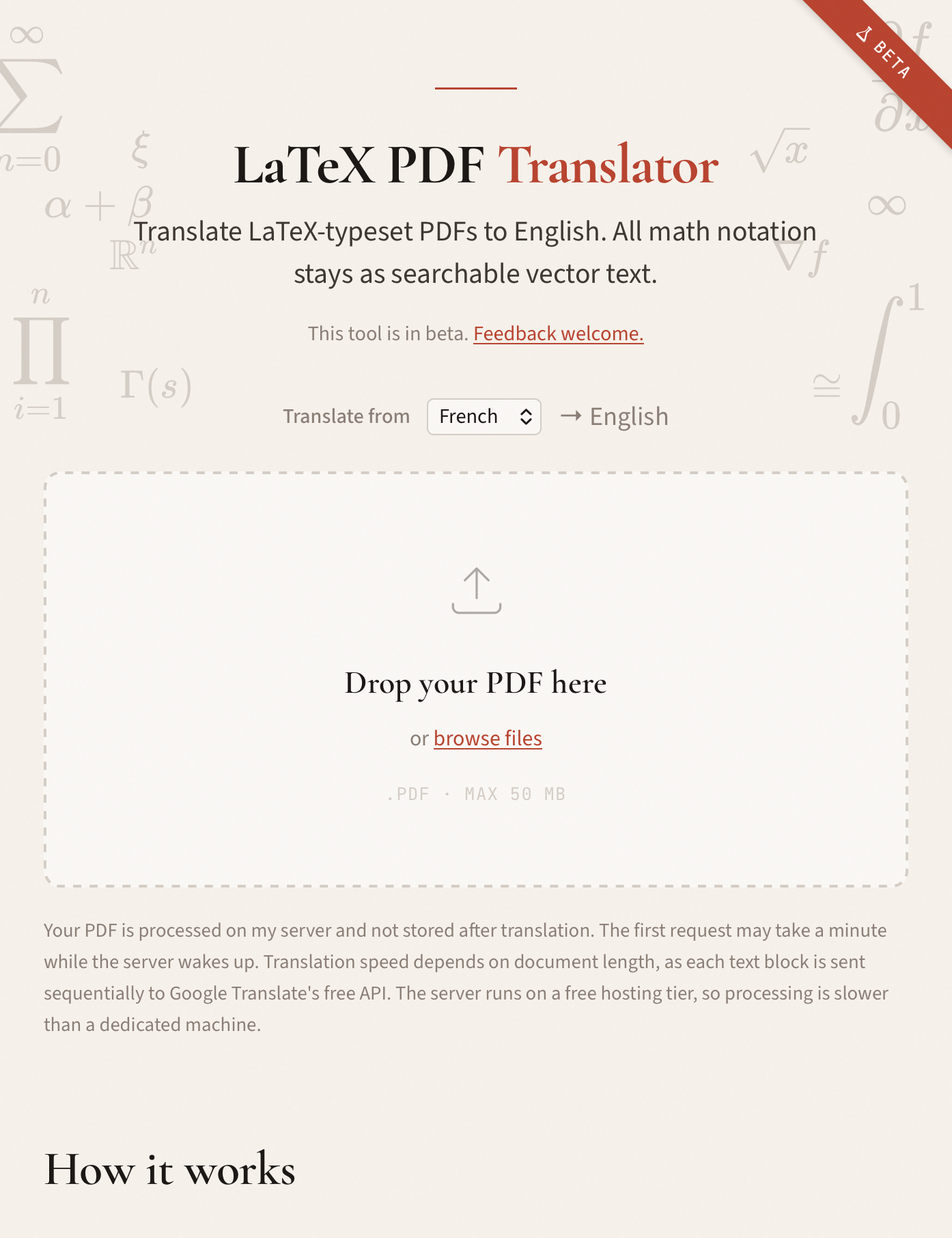 LaTeX PDF Translator preview